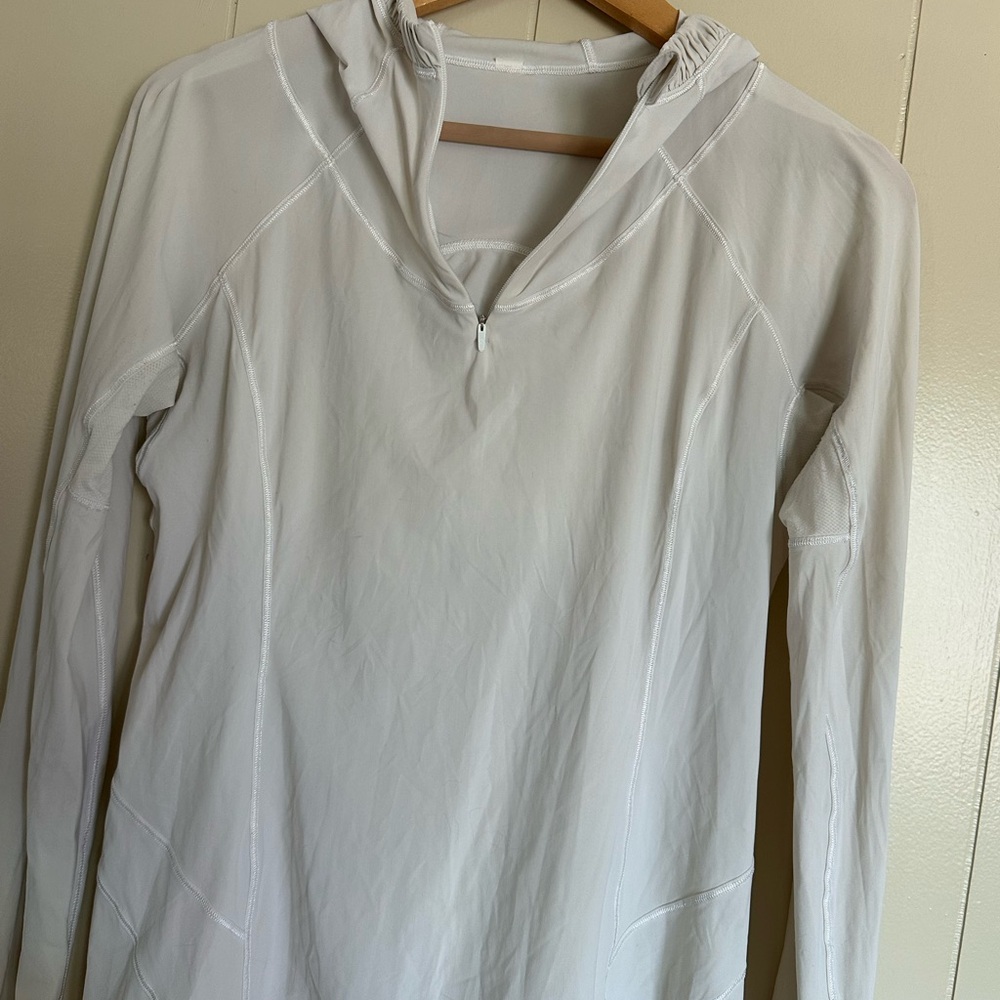 Lululemon Solid White Lightweight Pullover - image 8